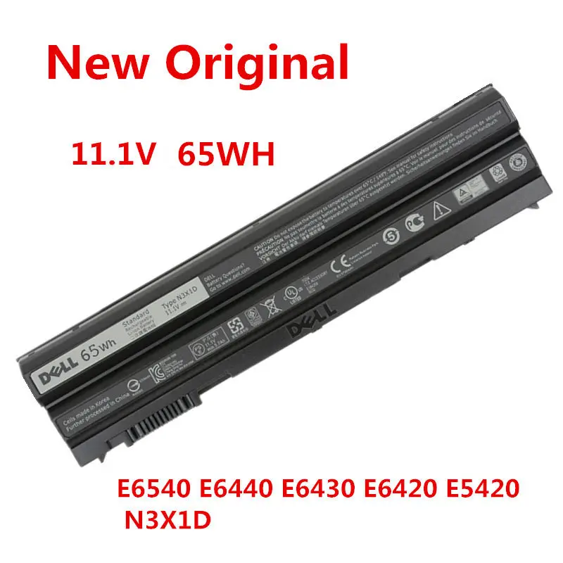 

New Original Laptop replacement Li-ion Battery for DELL E6540 E6440 E6430 E6420 E5420 N3X1D 65WH 11.1v