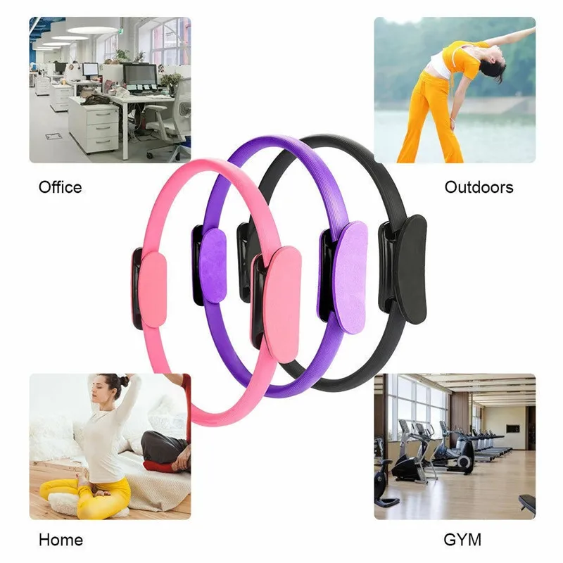 Women Yoga Pilates Circles Dual Grip Magic Circle Body Exercise Fitness Weight Yoga Tool Kit Shape Pilates Circles For Women yoga circle,pilates ring