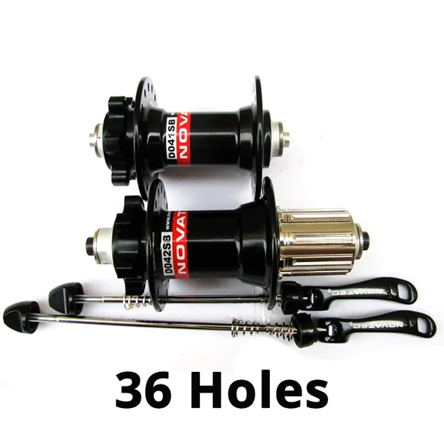 Black a pair 36H Novatec ступица D041SB D042SB дисковая карта тормоза MTB горный велосипед ступицы подшипника велосипеда 24 28 32 36 отверстия 24h 28h 32h 36h 5 цветов - Цвет: Black a pair 36H
