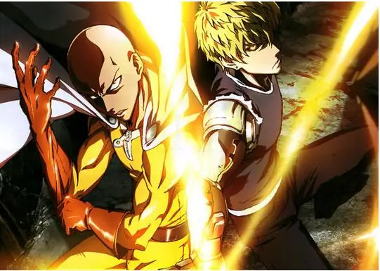 Больше стилей японского аниме One Punch Man Художественная печать фильмов Шелковый