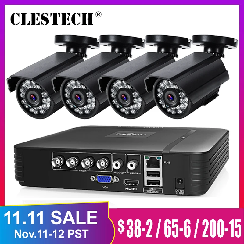 HD 4CH 8ch 1080N 5в1 AHD DVR комплект CCTV система 1 ТБ 2 HDD 1080P водонепроницаемая/цилиндрическая