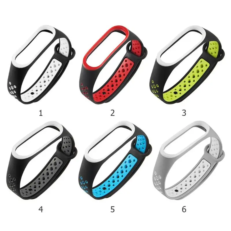 

Replacement Watchband for Xiaomi Mi Band 3 Silicone Porous Breathable Adjustable Watch Band Bracelet Strap