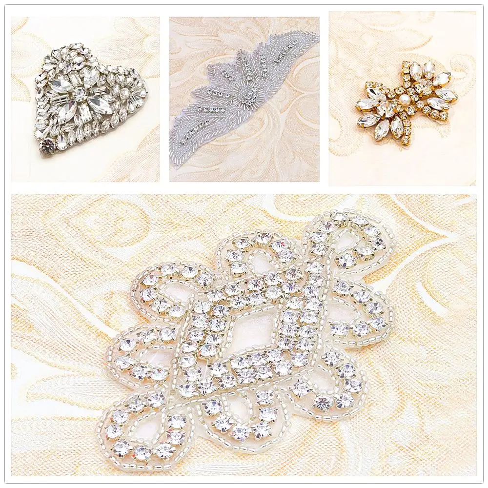 1PC Rhinestone patches sew on crystal rhinestone stones and crystals sewing rhinestones for wedding clothes evening dress | Дом и сад