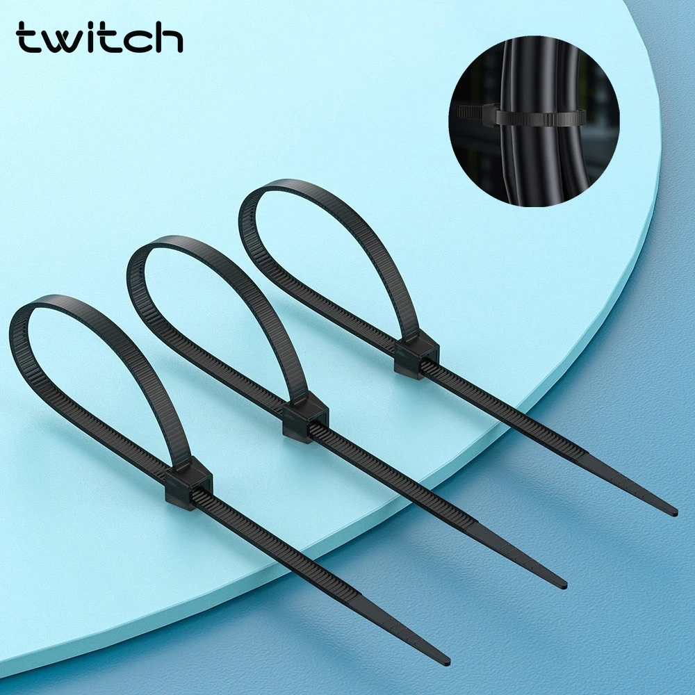 Самоблокирующиеся Нейлоновые Пластиковые Кабельные стяжки Twitch наматыватель