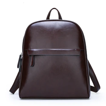 

2019 Women Backpack high quality Leather Fashion school Backpacks Female Feminine Casual Large Capacity Vintage Shoulder Bags