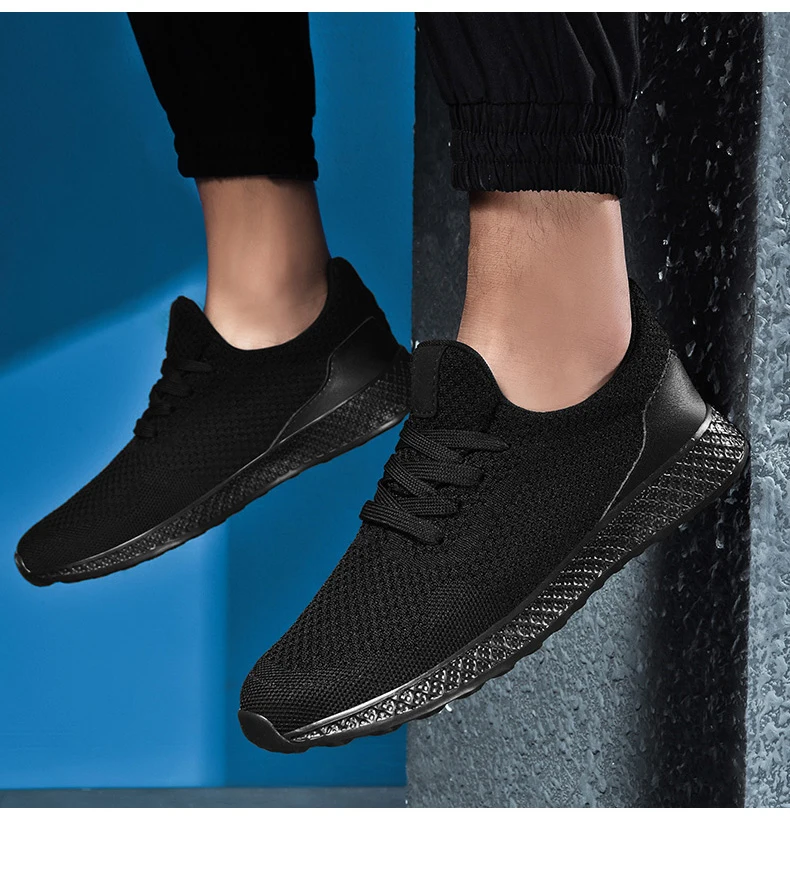 respirável preto sapatos masculinos primavera de alta