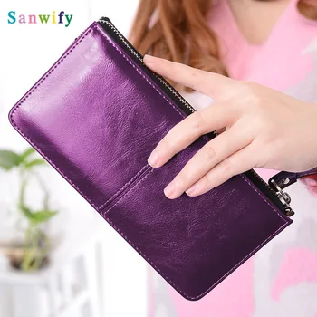 

Women's Wallet Concise Classic Leisure Fashion Color Yellow Purple Blue Lady Organizer Long Wallets