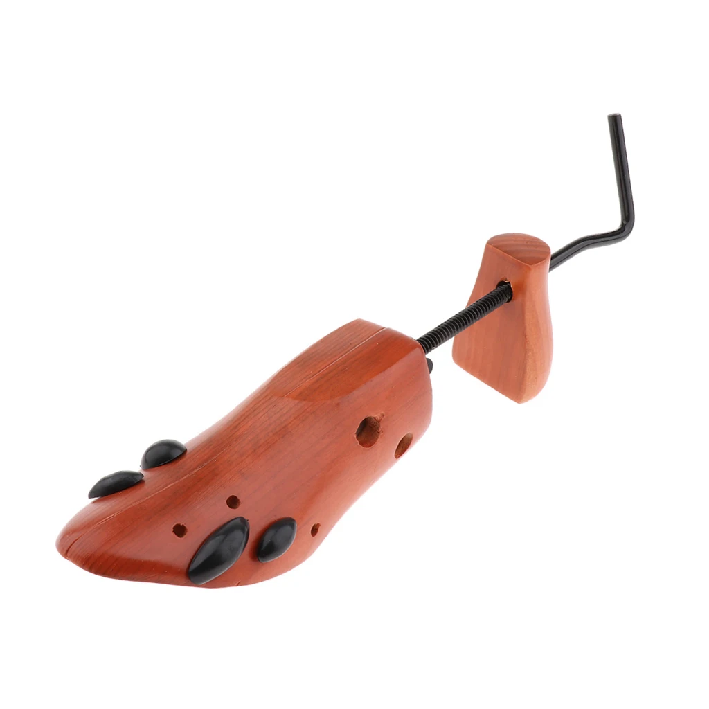 1pc Ladies Men Home Adjustable Two Way Cedar Wood Shoe Tree Stretcher Shaper