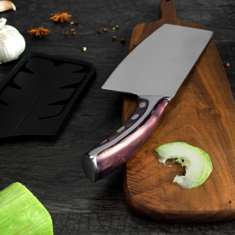 Китайский разделочный нож шеф-повара 4Cr14mov, набор кухонных ножей из нержавеющей стали, удобная ручка, супер острое лезвие, набор ножей
