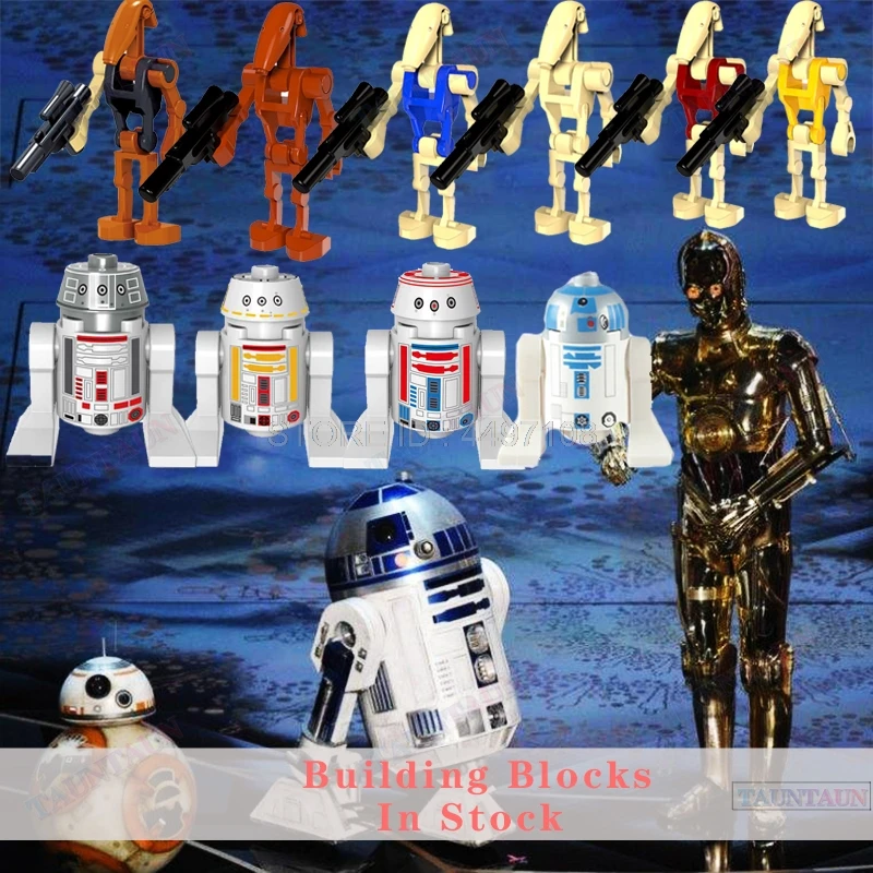 Блоки Звездные войны наборы Rise Of Skywalk R2D2 BB8 C3PO робот Анакин йода Дамерон Финн