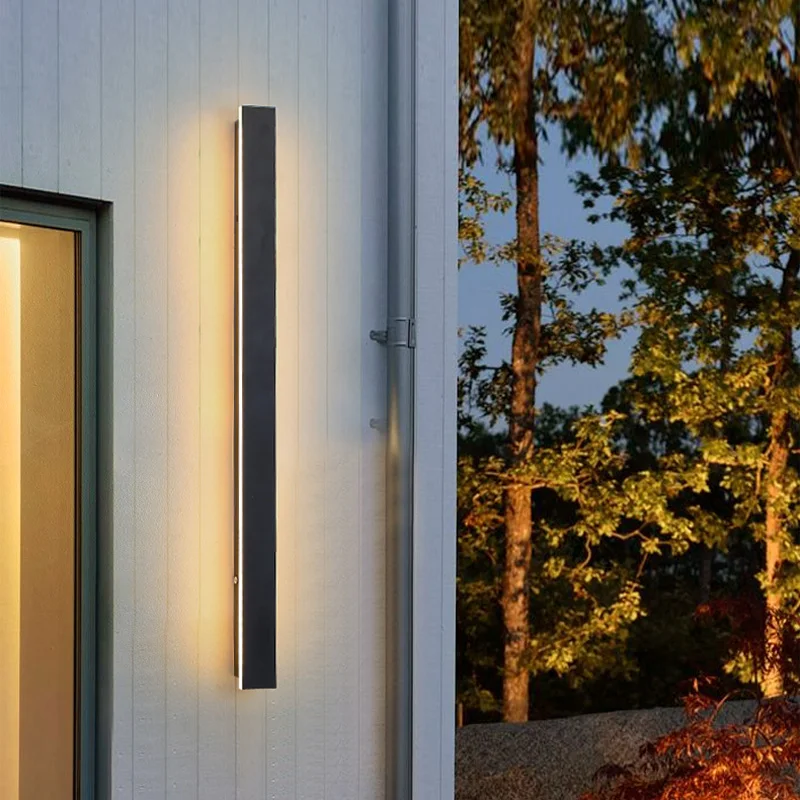 Outdoor Wall Lamp Waterproof LED Long Modern IP65 Light Garden Porch Villa the Door Courtyard Balcony Sconce Luminaire 110V 220V