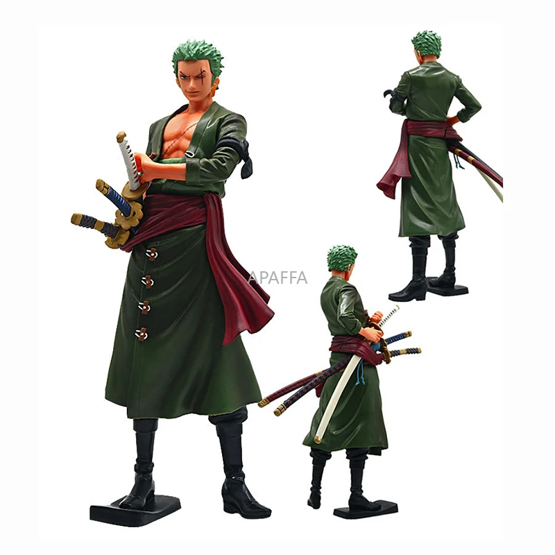 27 см аниме один кусок Roronoa Зоро три нож Ver. ПВХ Фигурки большой стоящий Ronoa модель