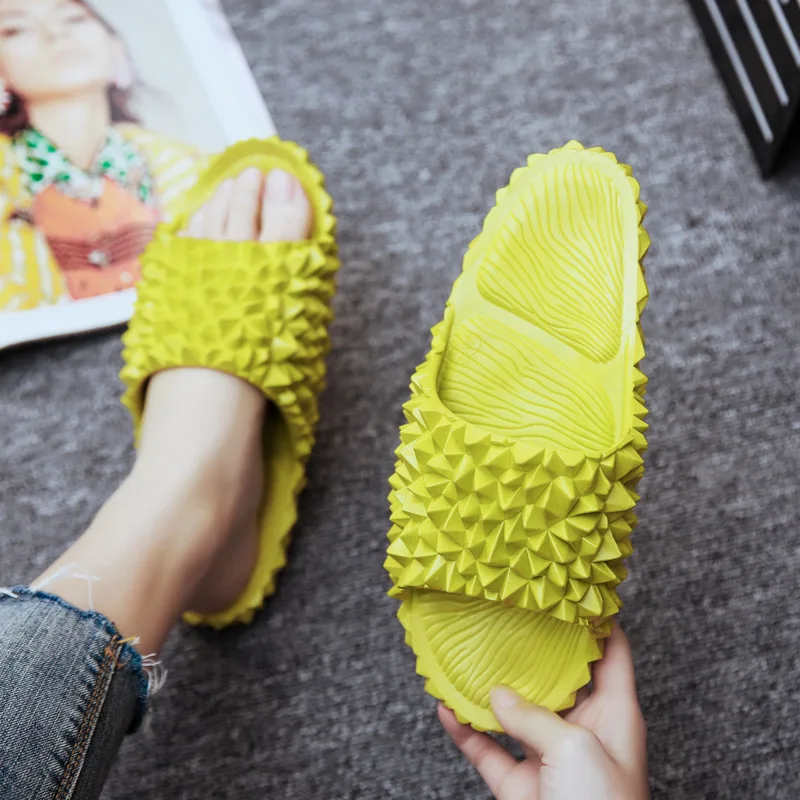 Women Summer Funny Slides Children Cute Durian Fashion Slippers Matching Outfit For Family Female Sandals Outdoor Beach Shoes 