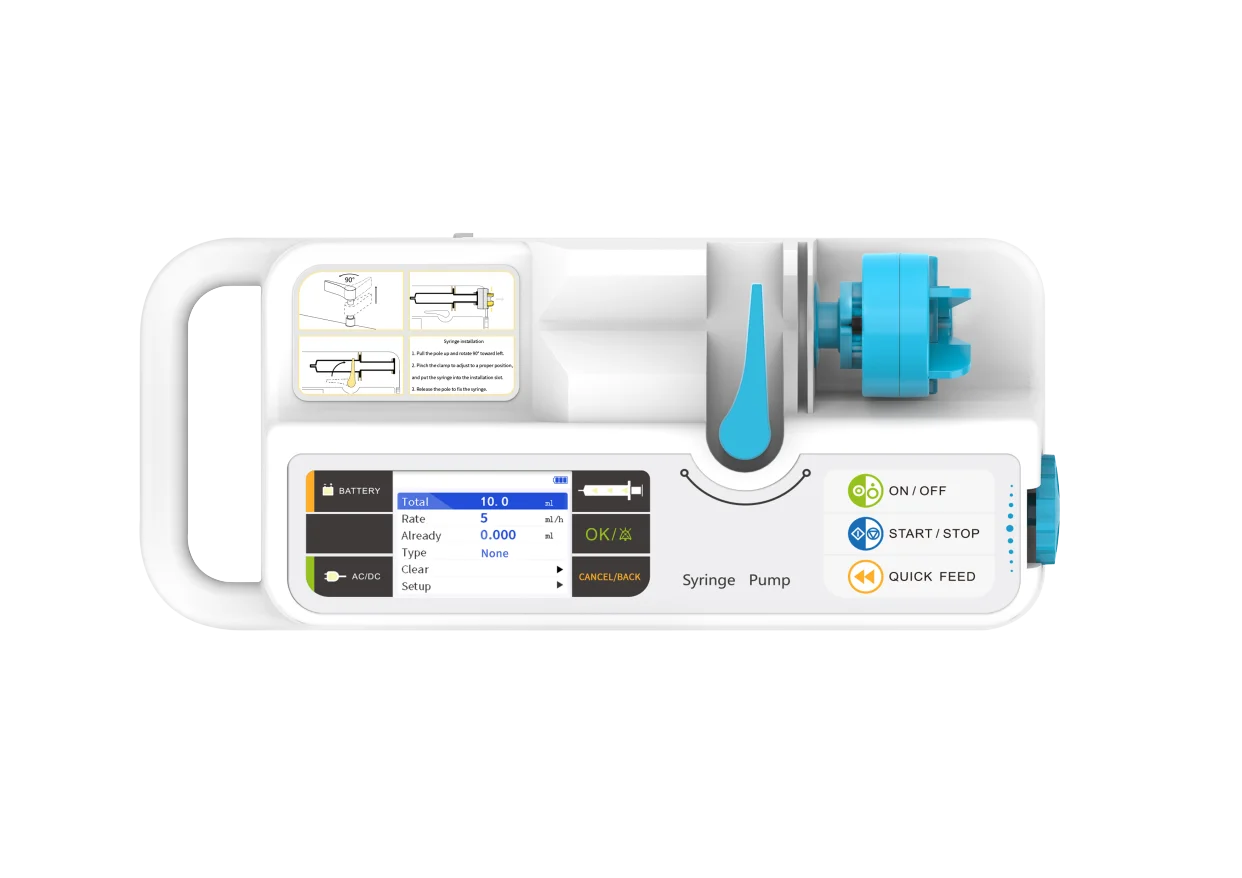 CONTEC SP950 Syringe Pump VET Veterinary Use KVO Injection equipment 2.8'' LCD rechargeable Battery