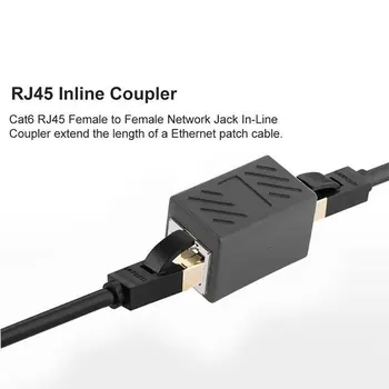 

5Pcs RJ45 Inline Coupler Extender Female to Female Cat7 Cat6 Cat5e Ethernet LAN Network Cable Wire Adapter Converter Connector