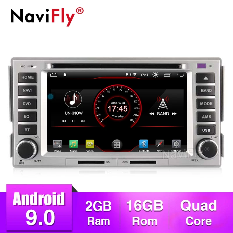 2din Android 9,0 автомобильный Радио dvd-плеер для HYUNDAI SANTA FE 2006 2007 2008 2009 2010 2011 2012 Мультимедиа gps навигация wifi RDS