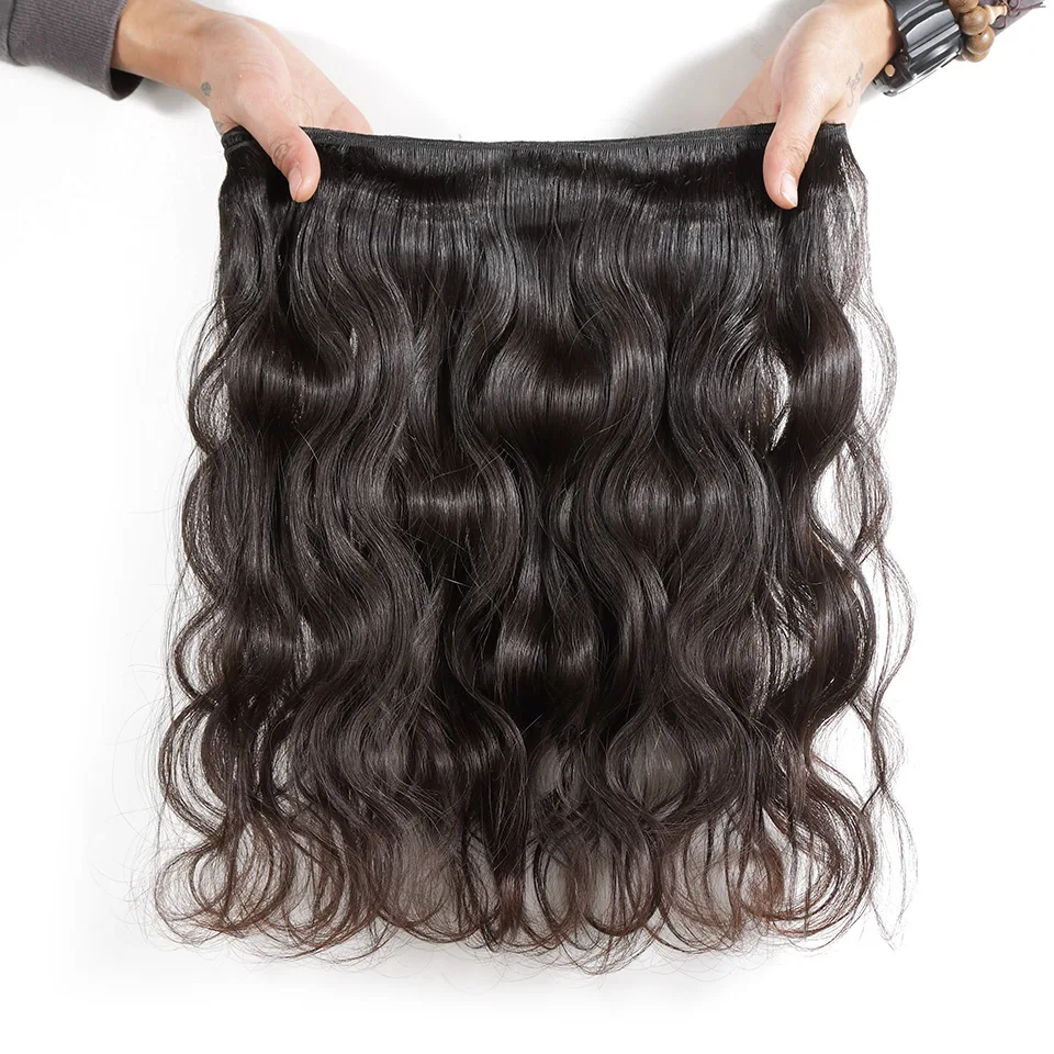 Luvin OneCut волнистые волосы, для придания объема 8-40 малазийские пряди 1 3 Связки Необработанные пряди человеческих волос для накладка из натуральных волос натуральный Цвет