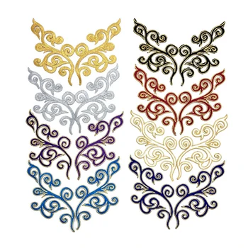 

20 pairs parches ropa Flower Embroidered Patches For Clothing Iron On Patch Ethnic Cheongsam Jeans Jacket Patchwork Appliques