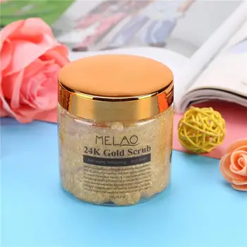 

MELAO Pure 24K Gold Anti- Wrinkle Body Scrub Exfoliating Body Scrub Bath Salt
