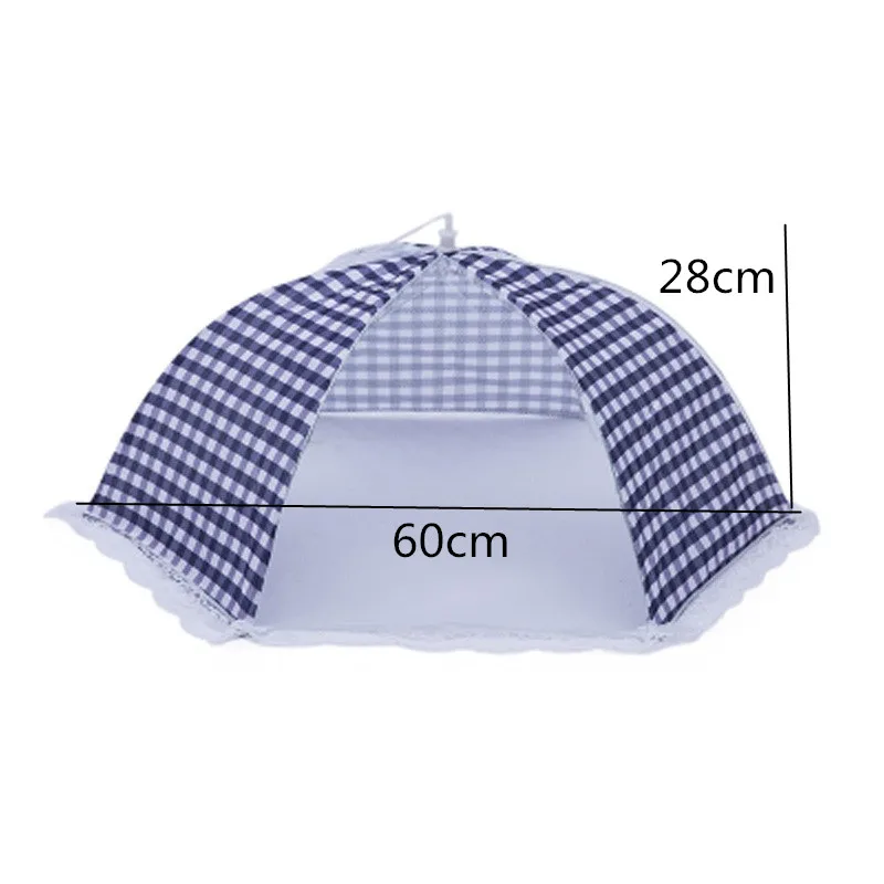 blue 18 inch Hoomall 1 шт., кухонные складные сетчатые крышки для еды, анти-муха, москитный зонтик, гигиеническая сетка, Стильная крышка для еды, принадлежности для барбекю, пикника, кухонные принадлежности - Цвет: blue 18 inch