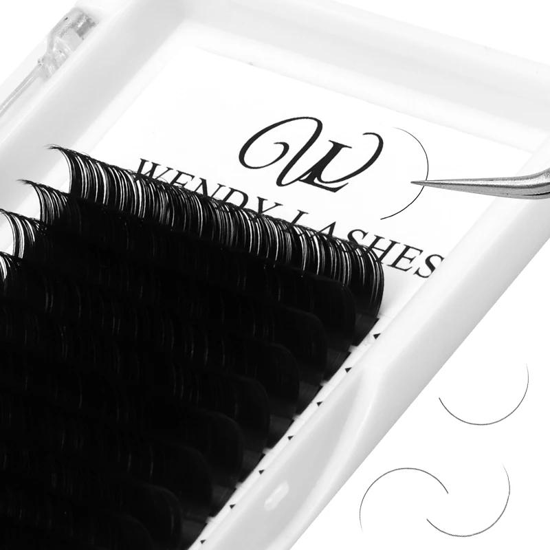 

2 Cases 16 Rows Faux Mink Eyelash Extension Individual Eyelash Matte Back Russian Volume Private Label Lashes Make Up Tools