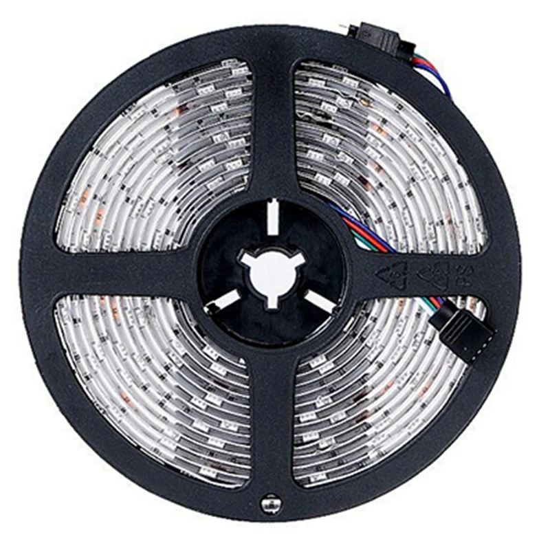 

12V Dc Rgb Led Light Strip,Waterproof 16.4Ft 300 Leds Voice Control Music Lights Color Changing With Rf Remote Control 24-Keys+P