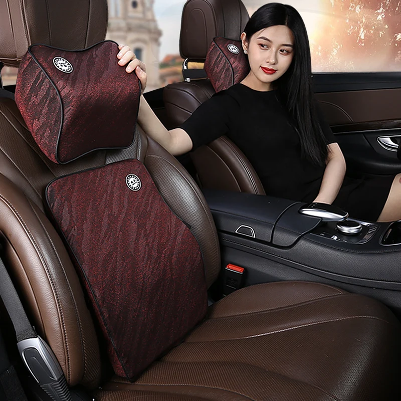 

Car memory cotton headrest neck pillow waist pillow Hand-stitched Car for Honda CRV CR-V 2003-2006