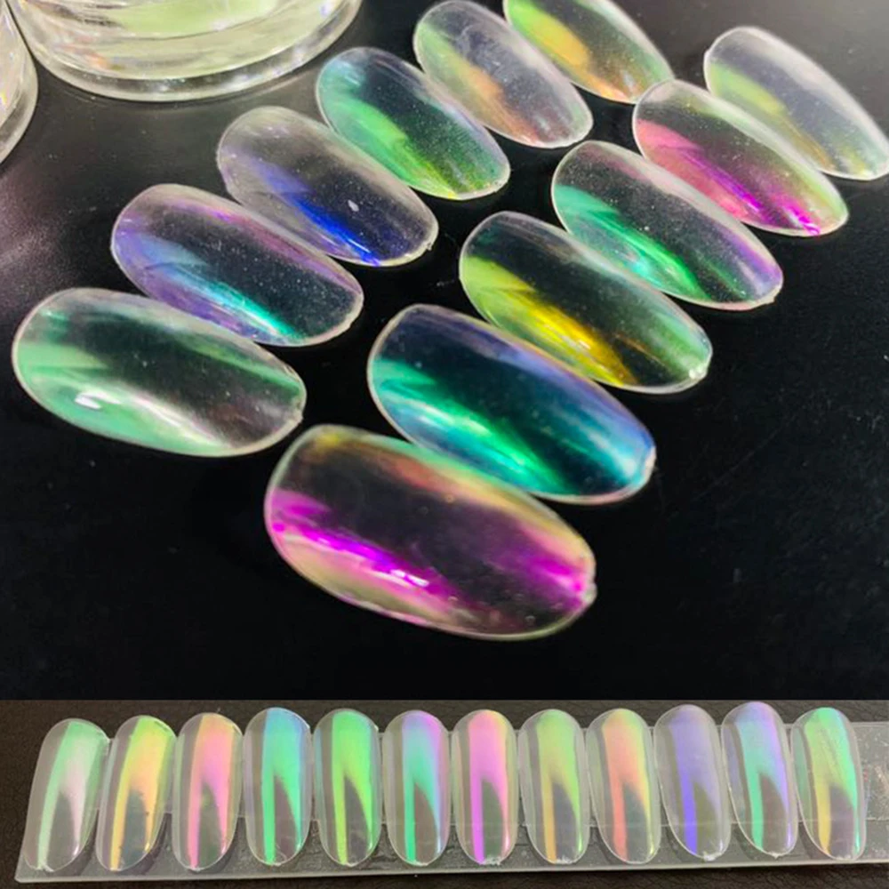 

0.5g/Box Chameleon Nail Glitter Dust Dazzling Transparent Unicorn Aurora Nail Powder Paillette Chrome Flakes Manicure Nail Art