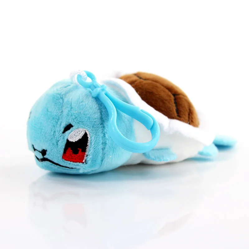 10 см 10 шт./лот милые Squirtle Charmander Bulbasaur подвески плюшевые игрушки мягкие куклы брелоки рождественские подарки для детей