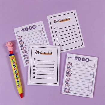 

50Sheets/Lot Kawaii Korean INS To Do List Memo Pad N Times Sticky Notes Portable Notepad School Office Supply Stationery