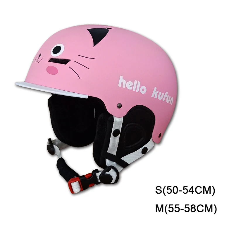 H3s pink Детский лыжный шлем для взрослых, профессиональное оборудование для катания на лыжах, сноуборде, защитное снаряжение, теплый и безопасный милый шлем для детей, мужчин, женщин, леди - Цвет: H3s pink