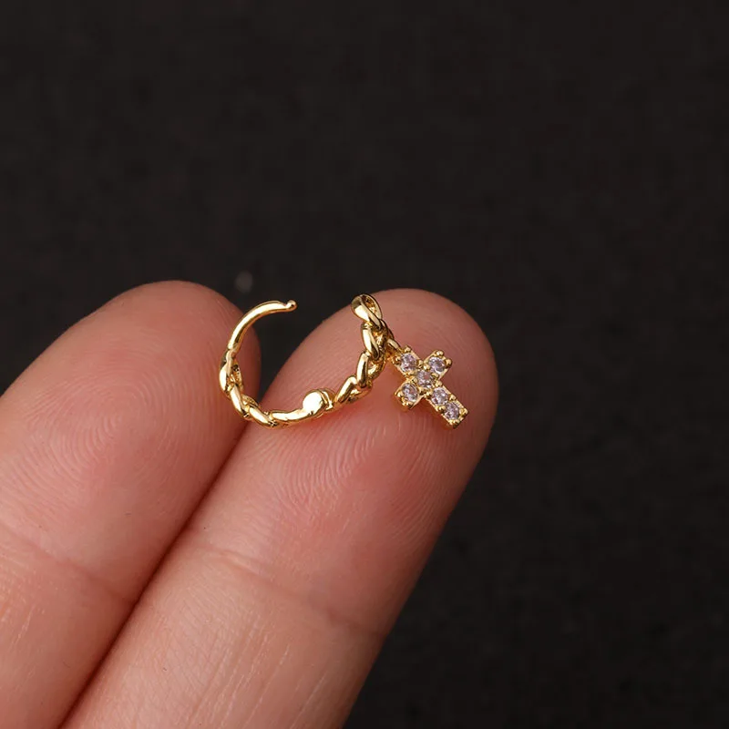 1Pc 5mm Diameter Septo Ear Cartilage Tragus Helix Daith Rook Snug Conch Rings Real Septum Clicker Nose Hoop Lip Earring Piercing - Image 5