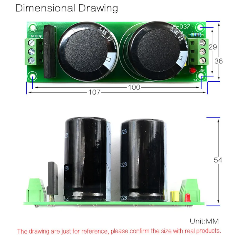 Rectifier Filter Capacitor Dc Dual Power Supply Module for Power Amplifierl Ac To Dc Power Module Board Diy Kit