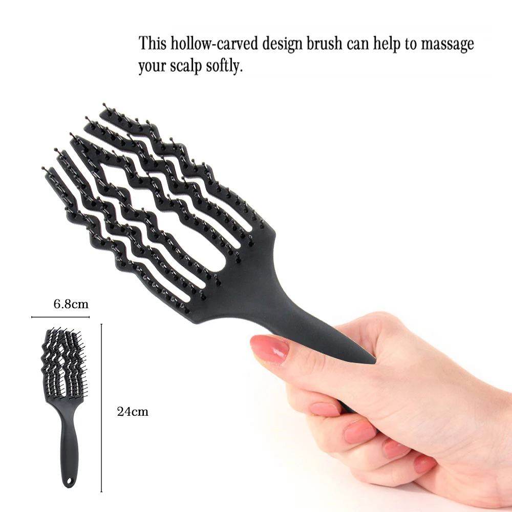 STYTON Hair Comb Women's Straightening Brush Anti Static Massage Scalp Hair Brush Curly Styling Tool Hairdressing Products