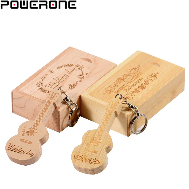 Usb флеш накопитель POWERONE деревянный с логотипом под заказ 64/16/32 ГБ|USB