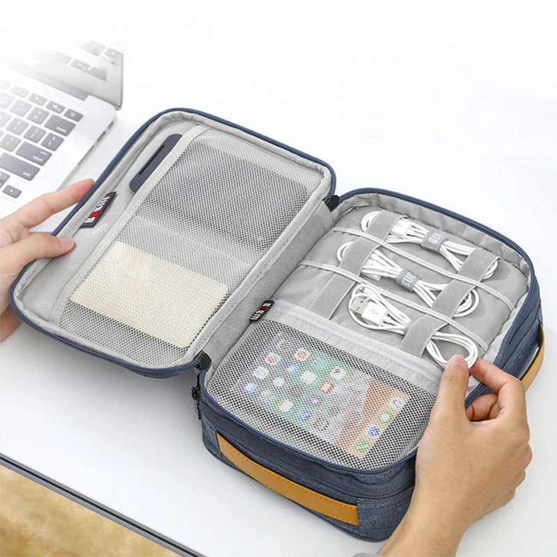 

Travel Digital Storage Bag Multi-function Cable Storage Bag Mobile Power Headset U Disk Data Organizer Electronic Accessories