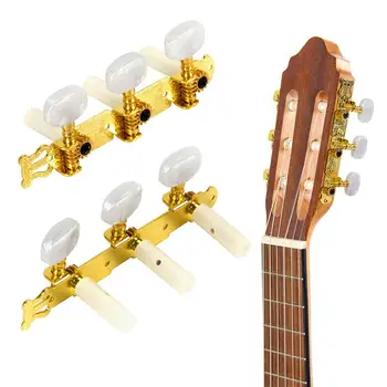 

Tuning Peg Guitar String Tuning Pegs Machine Heads Keys Classical 3L + 3R Parts Tuners Durable Gold Guitar Tuning Pegs
