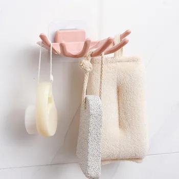 

Bathroom Products Creative Six Claw Palm Non Marking Plastic Soap Box Bathroom Products Crown Style Wall Mounted Soap Box