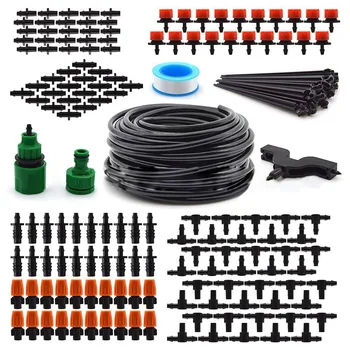 

DIY Micro Drip Irrigation System Watering Garden 49ft Hose Sprinkler Nozzle Tip