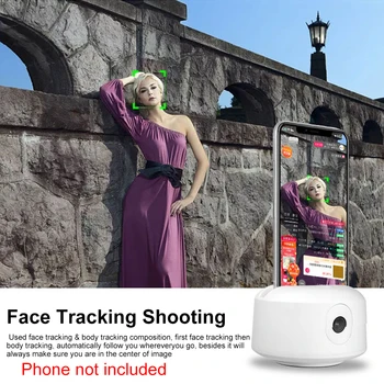 

Video Chat Multifunction Live Broadcast Smart Tracking Mobile Holder Online Teaching 360 Degree Rotation Dressing Table Desktop