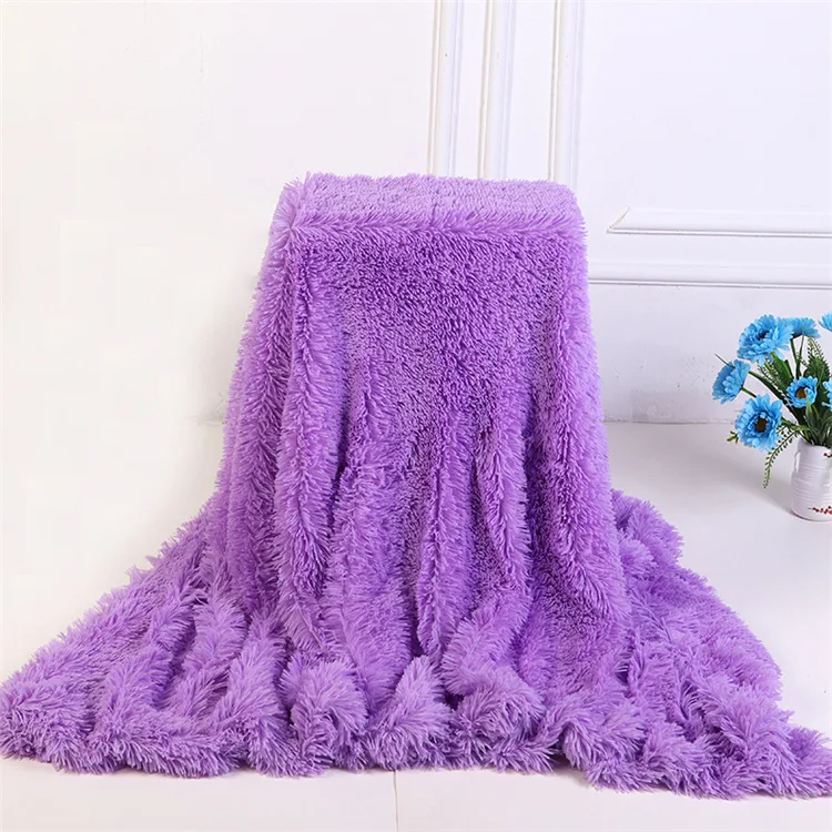 

Yashow Nye Winter Thick Foreign Trade Blanket Gift Blanket Fresh Solid Color Blanket PV Velvet Double Bed Blanket Tapestries