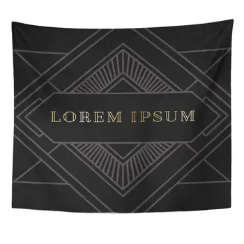 

Gatsby Artistic Artdeco Black Beautiful Beauty Border Creative Elegant Geometric Tapestry Home Decor Wall Hanging