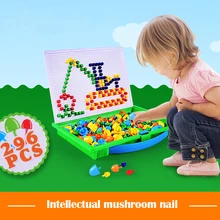 Детский гриб гвоздь образовательная вставная плата 296 шт. комбинированная мозаика ручной работы, игрушки-головоломки 3d