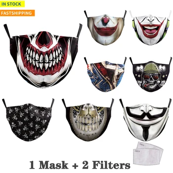 

Masks Cotton PM2.5 Activated Filter Masks Adult Big Mouth 3D Printed Face Reusable Masks Proof Black Pink Fabric Dust Mask