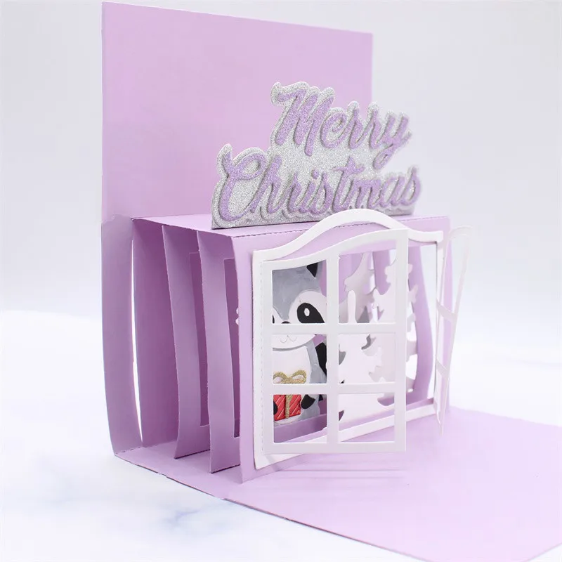 Pop Up Window Card Metal Cutting Dies Stencils For DIY Scrapbooking//photo Album