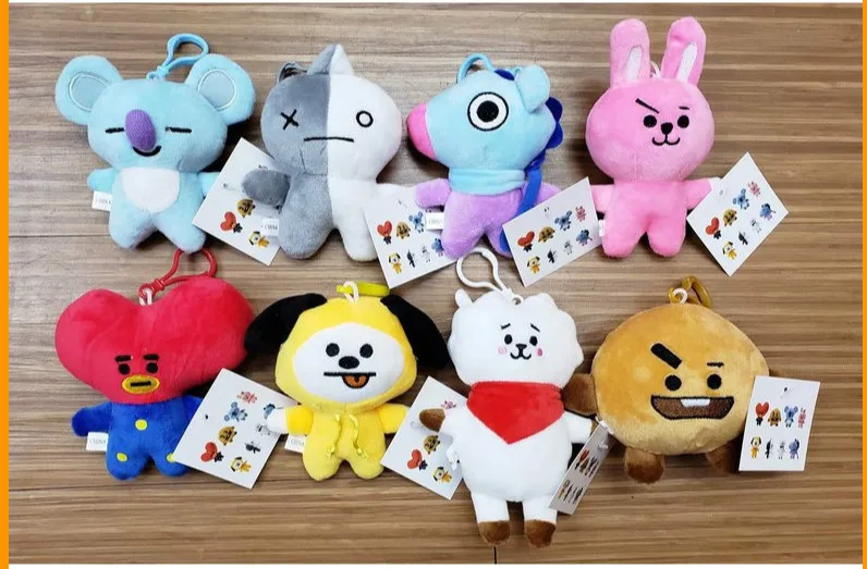 8 шт. оригинальные Kpop Bangtan Boys плюшевые игрушки Мягкий кулон
