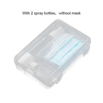 

Mask Case Portable Dustproof Mask Box Transparent Mask Storage Container Moistureproof Spray Bottle Organizer (Without Mask)