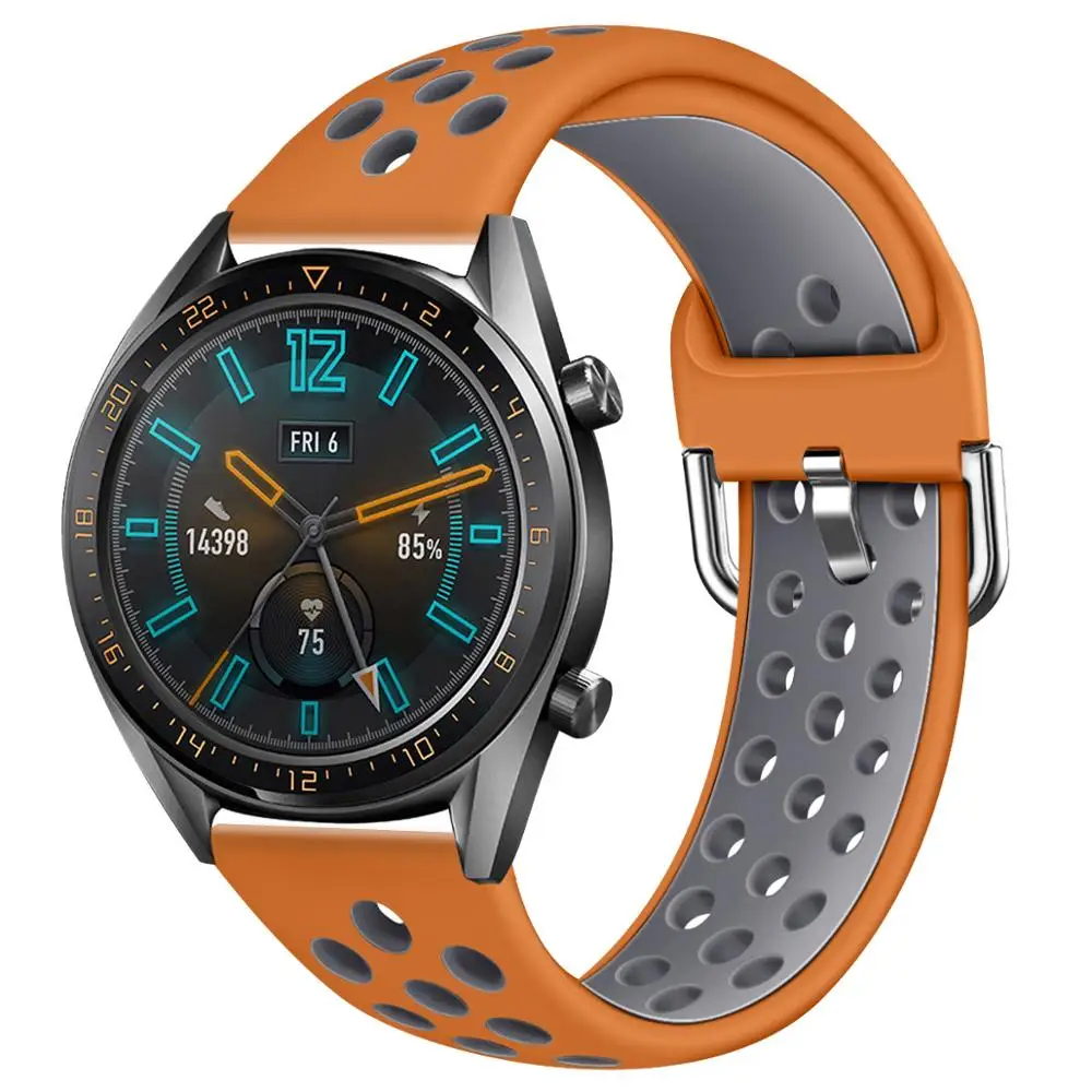 

22mm Watch Strap Band for Huawei GT 2 silicone sports watch of Huawei GT galaxy 46mm watch gear S3 46mm Replacement Wrist Strap