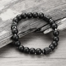 CARSINEL брендовый мужской браслет чакра из вулканического камня, бусины, браслеты из лавового камня, мужские ювелирные изделия, подарок, BR0317