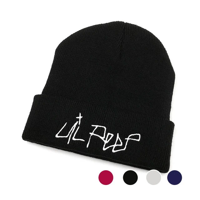 Casual Love Lil Peep Beanies Embroidery Warm Soft Knitted Hat Hip-Hop  Bonnet Unisex